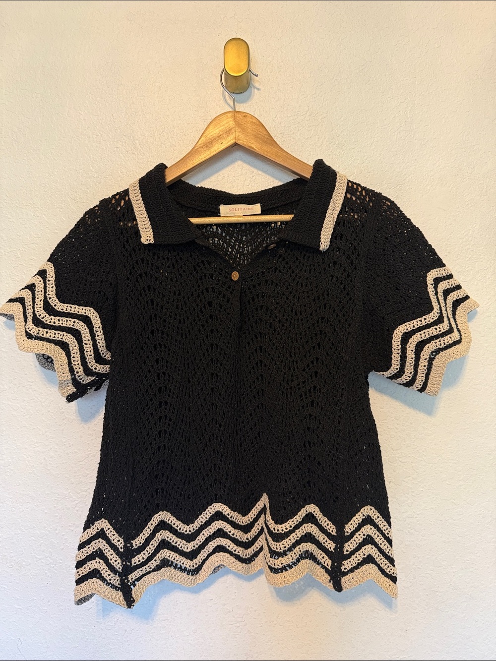 Perfect Solitaire crocheted top M